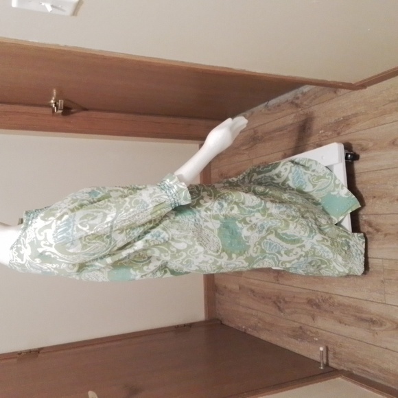 Charter Club Intimates lounger, green, aqua, white, size M - Picture 3 of 7